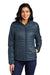 Port Authority Womens Packable Puffy Full Zip Jacket Regatta Blue/River Navy Blue Front