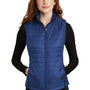 Port Authority Womens Water Resistant Packable Puffy Full Zip Vest - Cobalt Blue