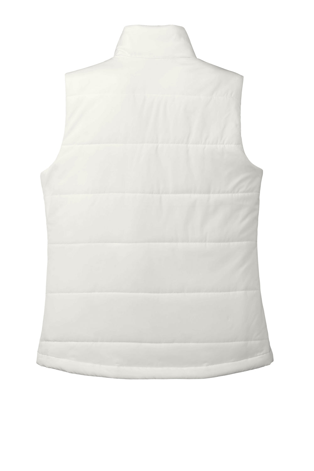 Port Authority L853 Womens Full Zip Puffer Vest Marshmallow White Flat Back