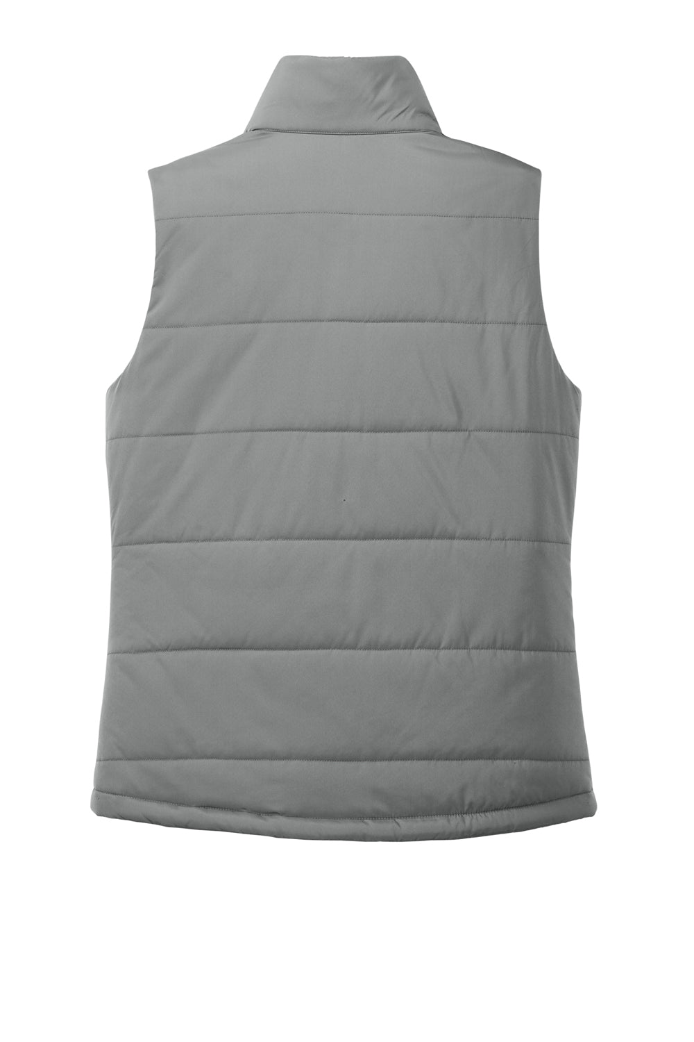 Port Authority L853 Womens Full Zip Puffer Vest Shadow Grey Flat Back