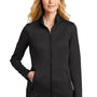Port Authority Womens Collective Striated Fleece Full Zip Jacket - Heather Deep Black
