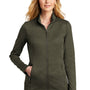 Port Authority Womens Collective Striated Fleece Full Zip Jacket - Heather Deep Olive Green