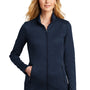 Port Authority Womens Collective Striated Fleece Full Zip Jacket - Heather River Navy Blue