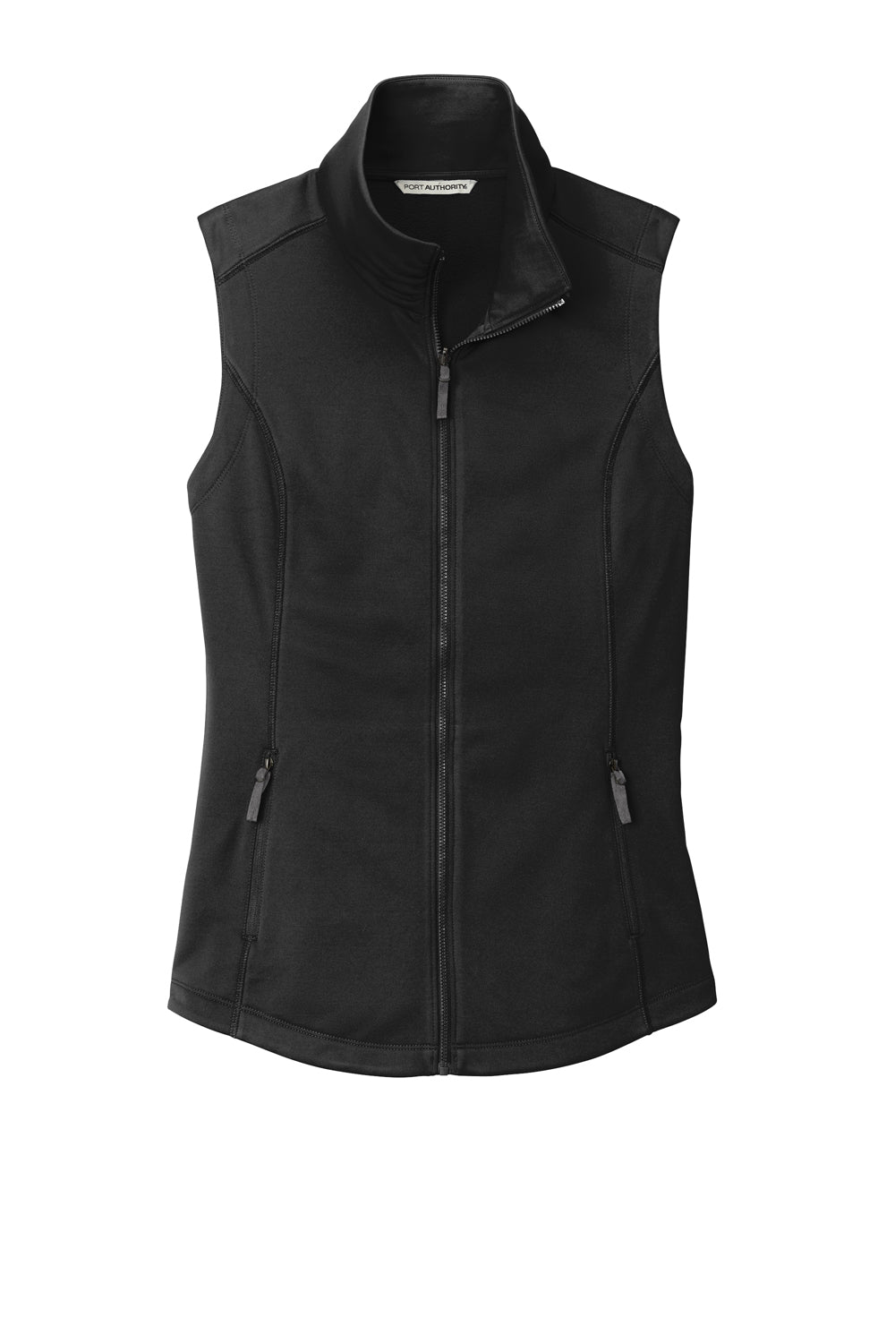 Port Authority L906 Collective Smooth Fleece Full Zip Vest Deep Black Flat Front