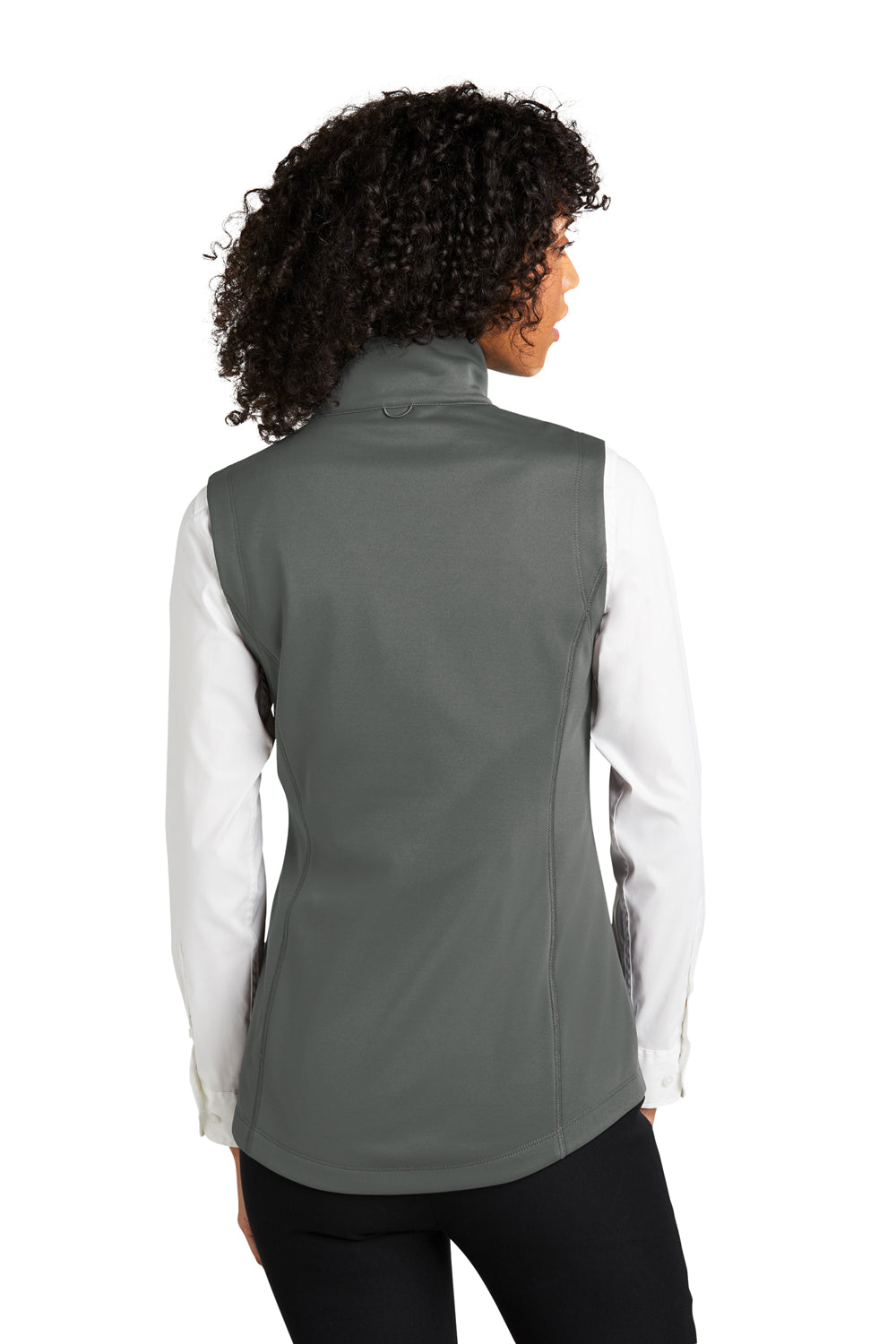 Port Authority L906 Collective Smooth Fleece Full Zip Vest Graphite Grey Back