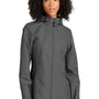 Port Authority Womens Collective Tech Waterproof Full Zip Outer Shell Hooded Jacket - Graphite Grey