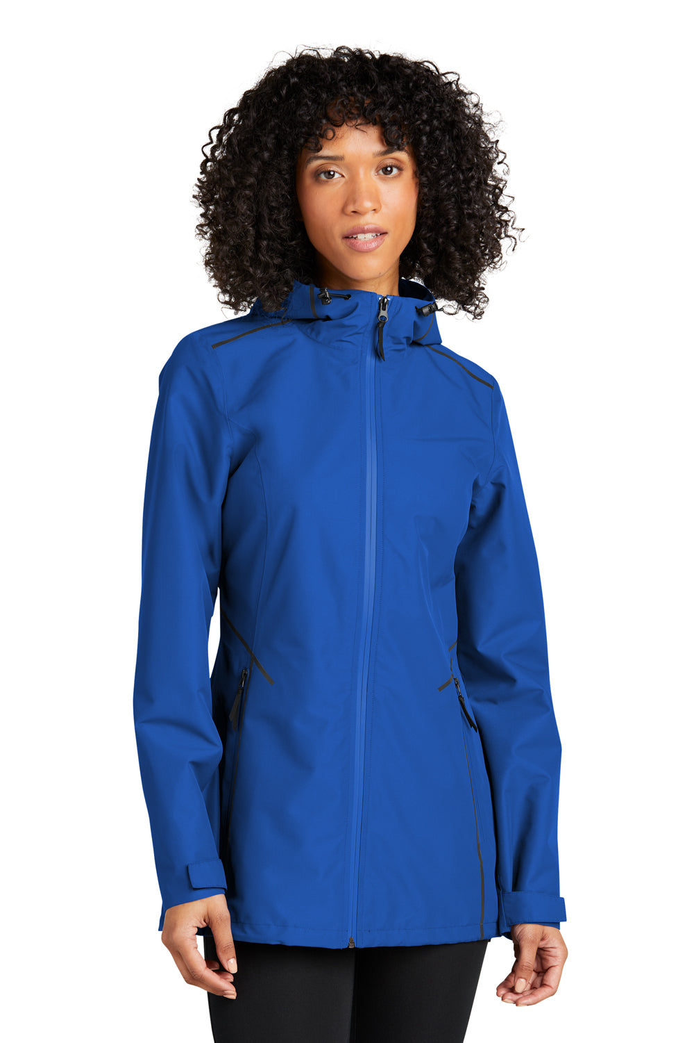 Port Authority L920 Collective Tech Full Zip Outer Shell Hooded Jacket True Royal Blue Front