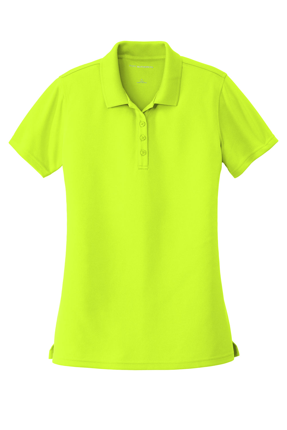 Port Authority Womens Dry Zone Moisture Wicking Short Sleeve Polo Shirt Safety Yellow Flat Front