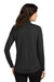 Port Authority LK112 Womens Dry Zone UV Micro Mesh 1/4 Zip Sweatshirt Deep Black Back