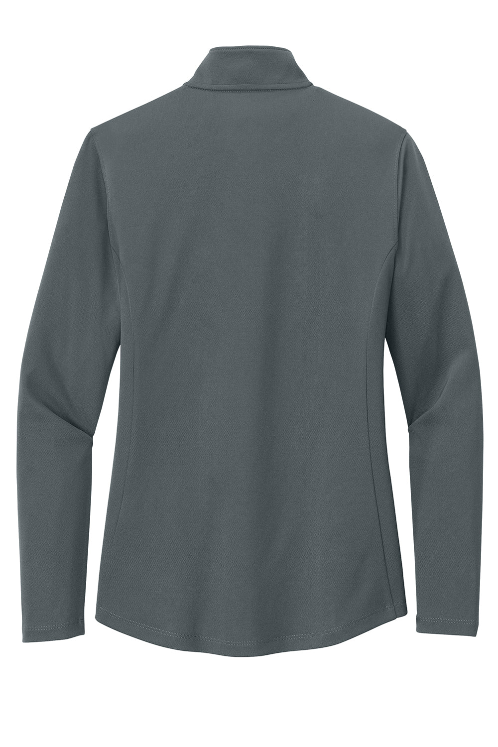 Port Authority LK112 Womens Dry Zone UV Micro Mesh 1/4 Zip Sweatshirt Graphite Grey Flat Back