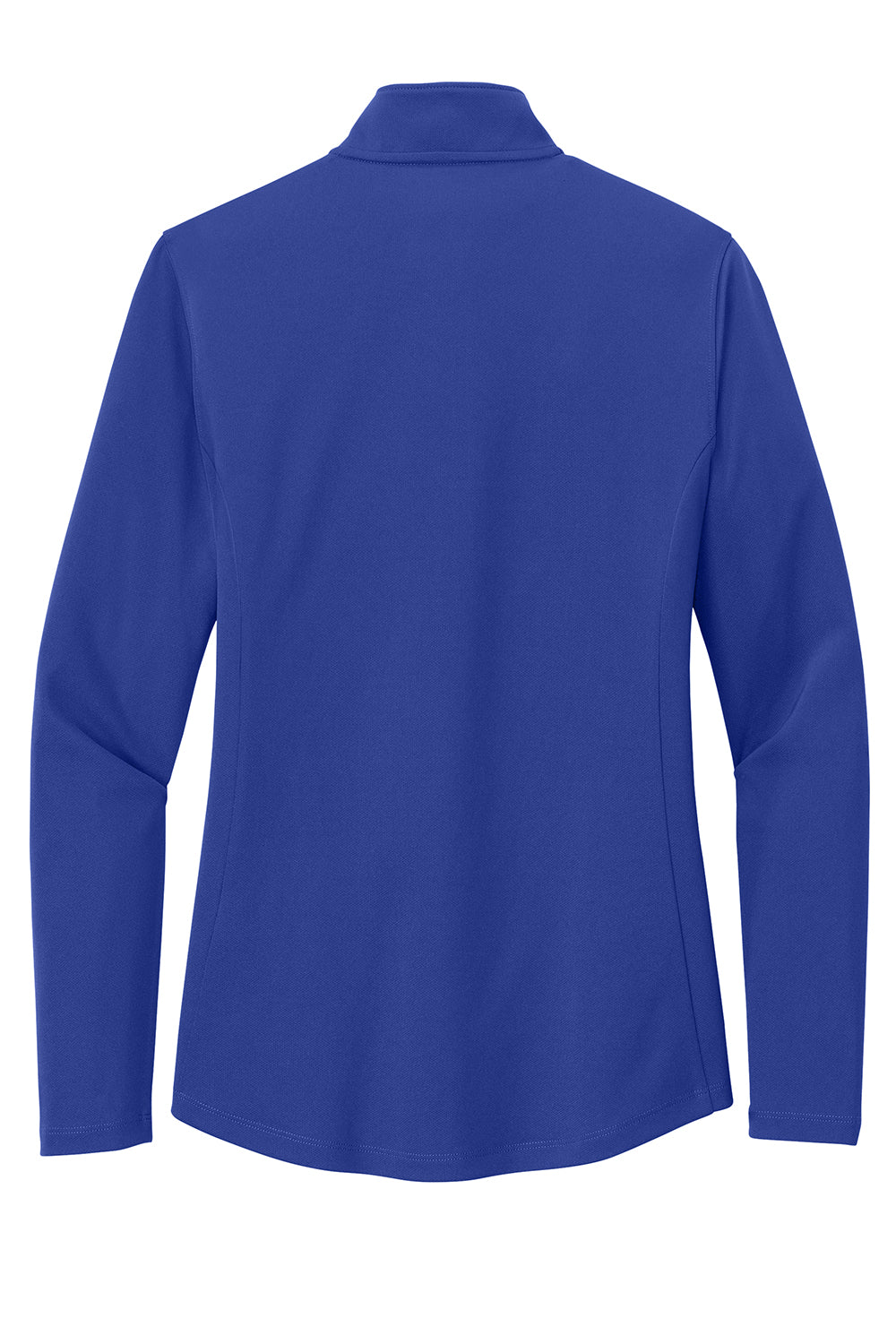 Port Authority LK112 Womens Dry Zone UV Micro Mesh 1/4 Zip Sweatshirt True Royal Blue Flat Back