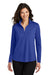 Port Authority LK112 Womens Dry Zone UV Micro Mesh 1/4 Zip Sweatshirt True Royal Blue Front