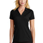 Port Authority Womens Staff Performance Moisture Wicking Short Sleeve Polo Shirt - Black