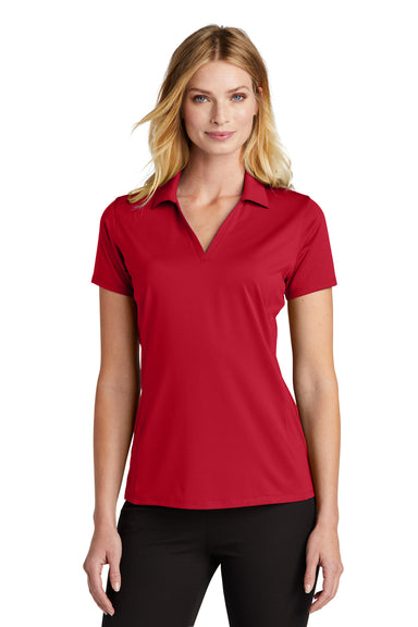 Port Authority LK398 Performance Staff Short Sleeve Polo Shirt Engine Red Front