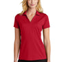 Port Authority Womens Staff Performance Moisture Wicking Short Sleeve Polo Shirt - Engine Red