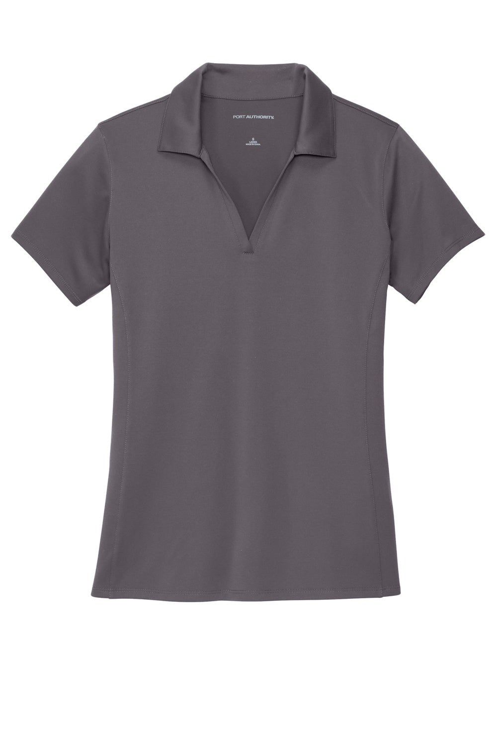 Port Authority LK398 Performance Staff Short Sleeve Polo Shirt Graphite Grey Flat Front