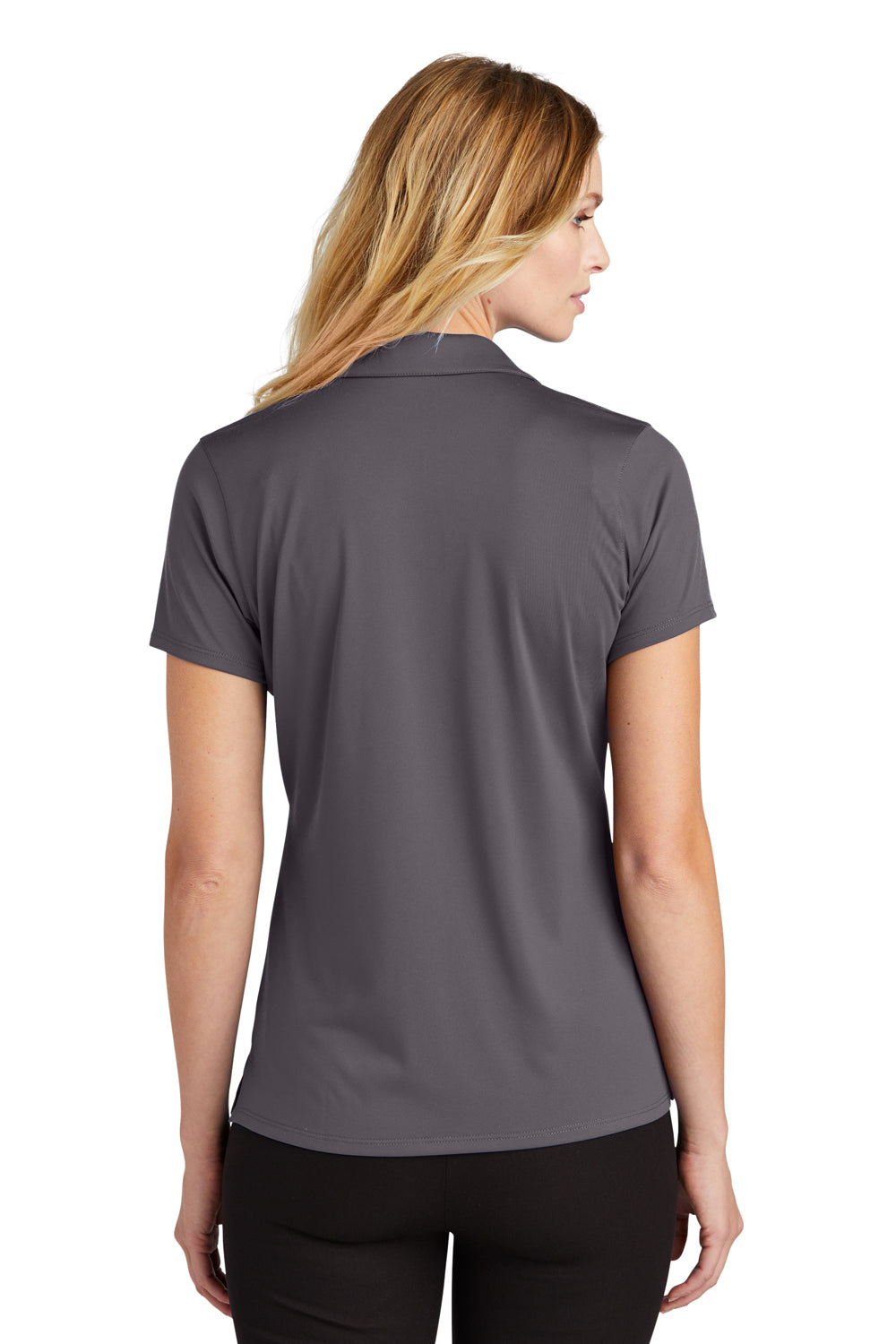 Port Authority LK398 Performance Staff Short Sleeve Polo Shirt Graphite Grey Back