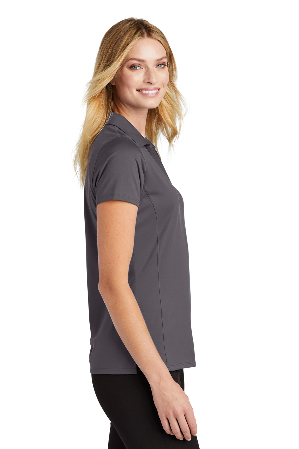 Port Authority LK398 Performance Staff Short Sleeve Polo Shirt Graphite Grey Side