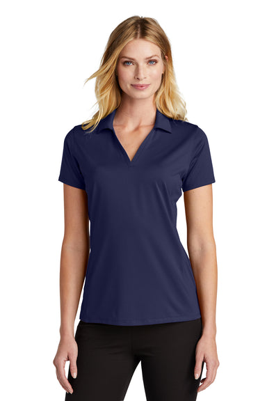 Port Authority LK398 Performance Staff Short Sleeve Polo Shirt True Navy Blue Front