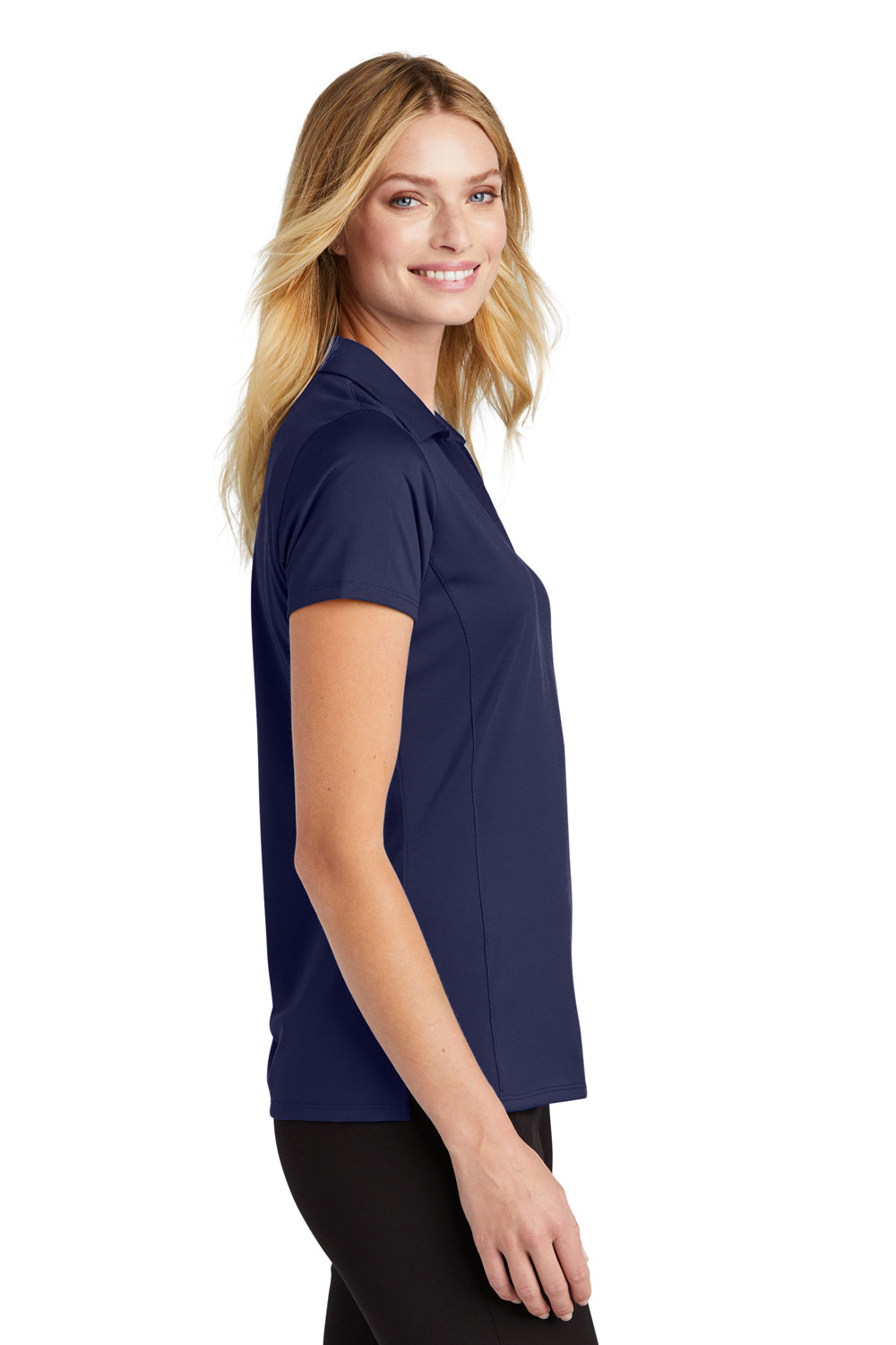 Port Authority LK398 Performance Staff Short Sleeve Polo Shirt True Navy Blue Side