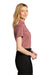 Port Authority Womens Performance Silk Touch Short Sleeve Polo Shirt Heather Garnet Red Side