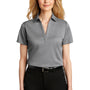 Port Authority Womens Silk Touch Performance Moisture Wicking Short Sleeve Polo Shirt - Heather Shadow Grey