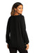 Port Authority Womens Luxe Knit Long Sleeve Wide Neck T-Shirt Deep Black Side