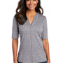 Port Authority Womens Moisture Wicking Short Sleeve Polo Shirt - Graphite Grey/White