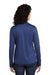 Port Authority Womens Performance Silk Touch 1/4 Zip Sweatshirt Royal Blue/Steel Grey Side