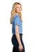 Port Authority Womens Shadow Stripe Short Sleeve Polo Shirt Carolina Blue Side