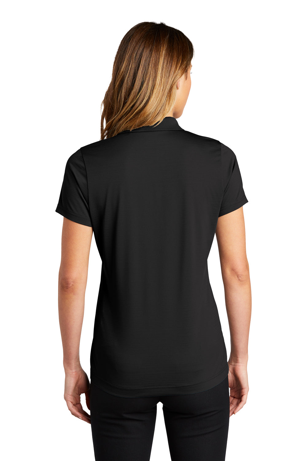 Port Authority Womens Eclipse Stretch Short Sleeve Polo Shirt Deep Black Side