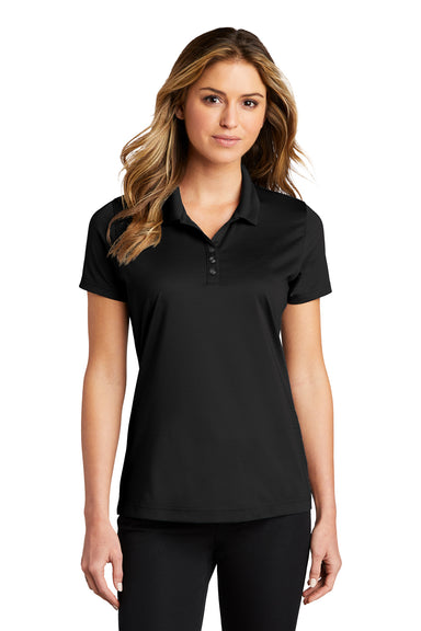 Port Authority Womens Eclipse Stretch Short Sleeve Polo Shirt Deep Black Front