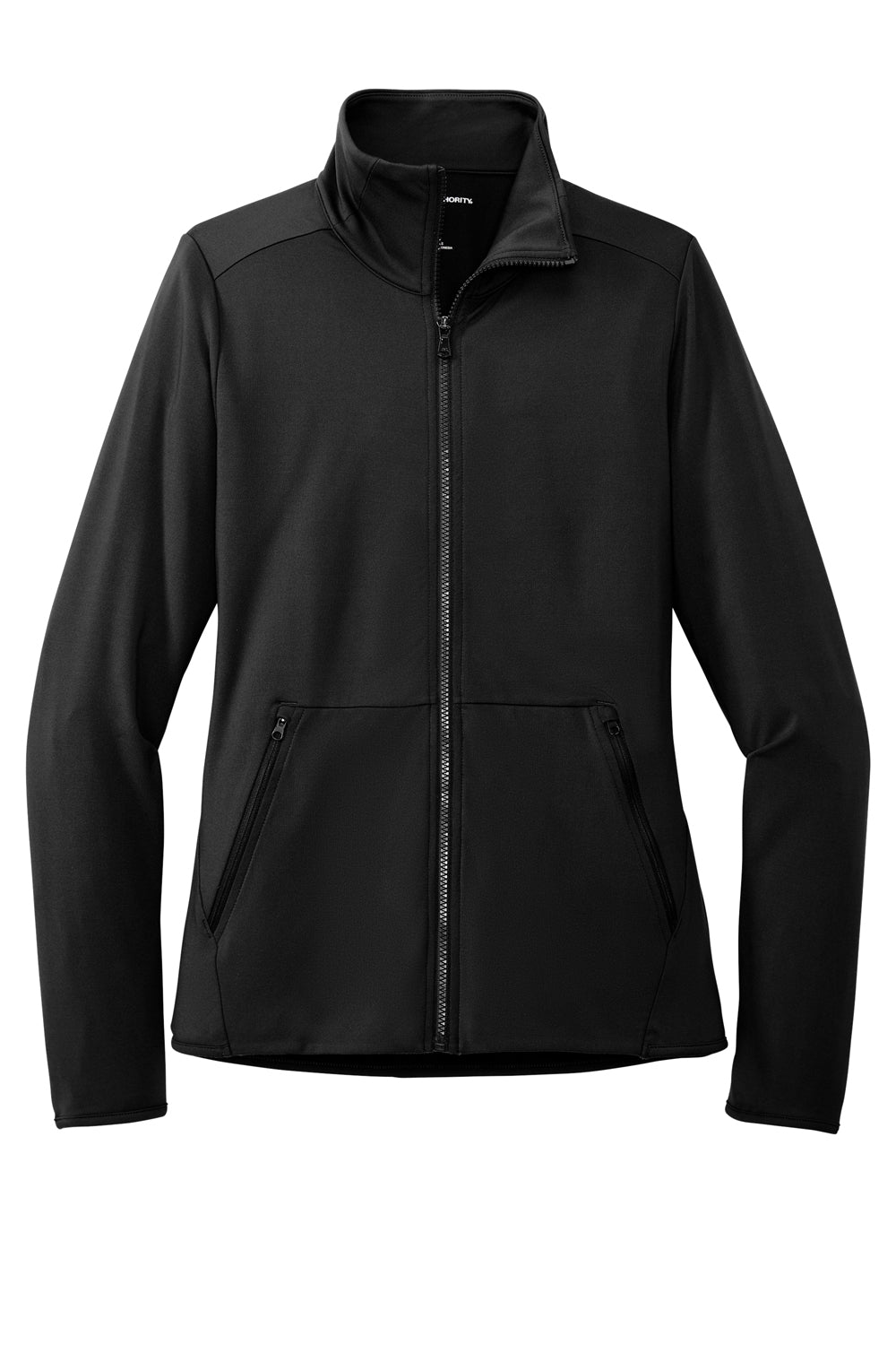 Port Authority LK595 Womens Accord Stretch Fleece Full Zip Jacket Black Flat Front