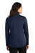 Port Authority LK595 Womens Accord Stretch Fleece Full Zip Jacket Navy Blue Back
