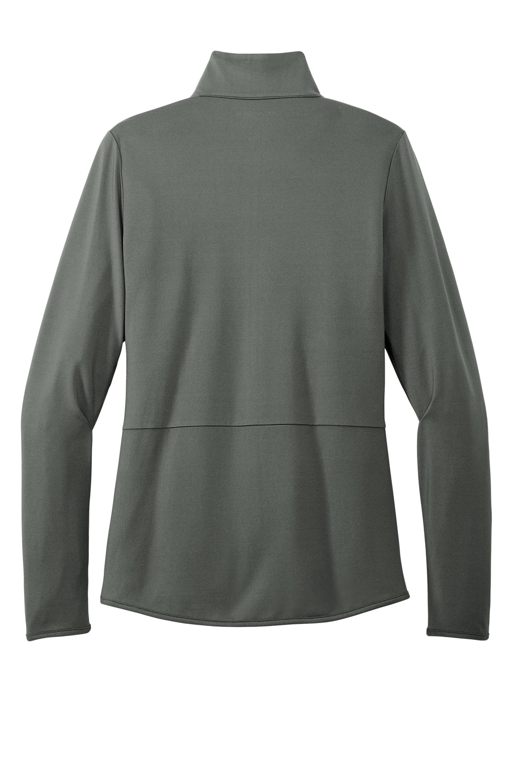 Port Authority LK595 Womens Accord Stretch Fleece Full Zip Jacket Pewter Grey Flat Back