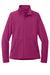 Port Authority LK595 Womens Accord Stretch Fleece Full Zip Jacket Wine Flat Front
