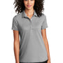 Port Authority Womens Gingham Moisture Wicking Short Sleeve Polo Shirt - Black/White