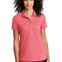 Port Authority Womens Gingham Moisture Wicking Short Sleeve Polo Shirt - Rich Red/White