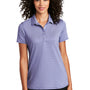 Port Authority Womens Gingham Moisture Wicking Short Sleeve Polo Shirt - True Navy Blue/White