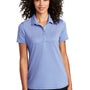 Port Authority Womens Gingham Moisture Wicking Short Sleeve Polo Shirt - True Royal Blue/White