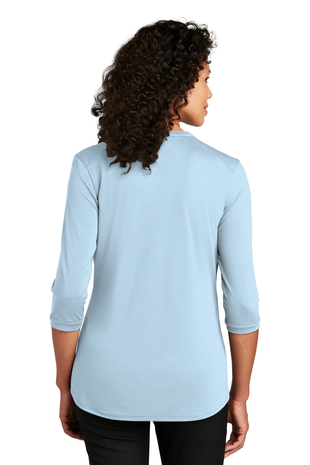 Port Authority Womens Choice 3/4 Sleeve Polo Shirt Cloud Blue Side