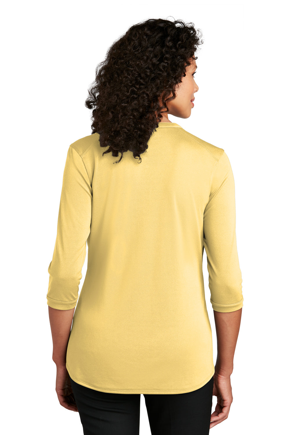 Port Authority Womens Choice 3/4 Sleeve Polo Shirt Sunbeam Yellow Side