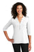 Port Authority Womens Choice 3/4 Sleeve Polo Shirt White Front