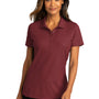 Port Authority Womens React SuperPro Snag Resistant Short Sleeve Polo Shirt - Burgundy