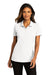 Port Authority Womens SuperPro React Short Sleeve Polo Shirt White Front