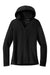 Port Authority LK826 Womens Microterry Hooded Sweatshirt Hoodie Deep Black Flat Front