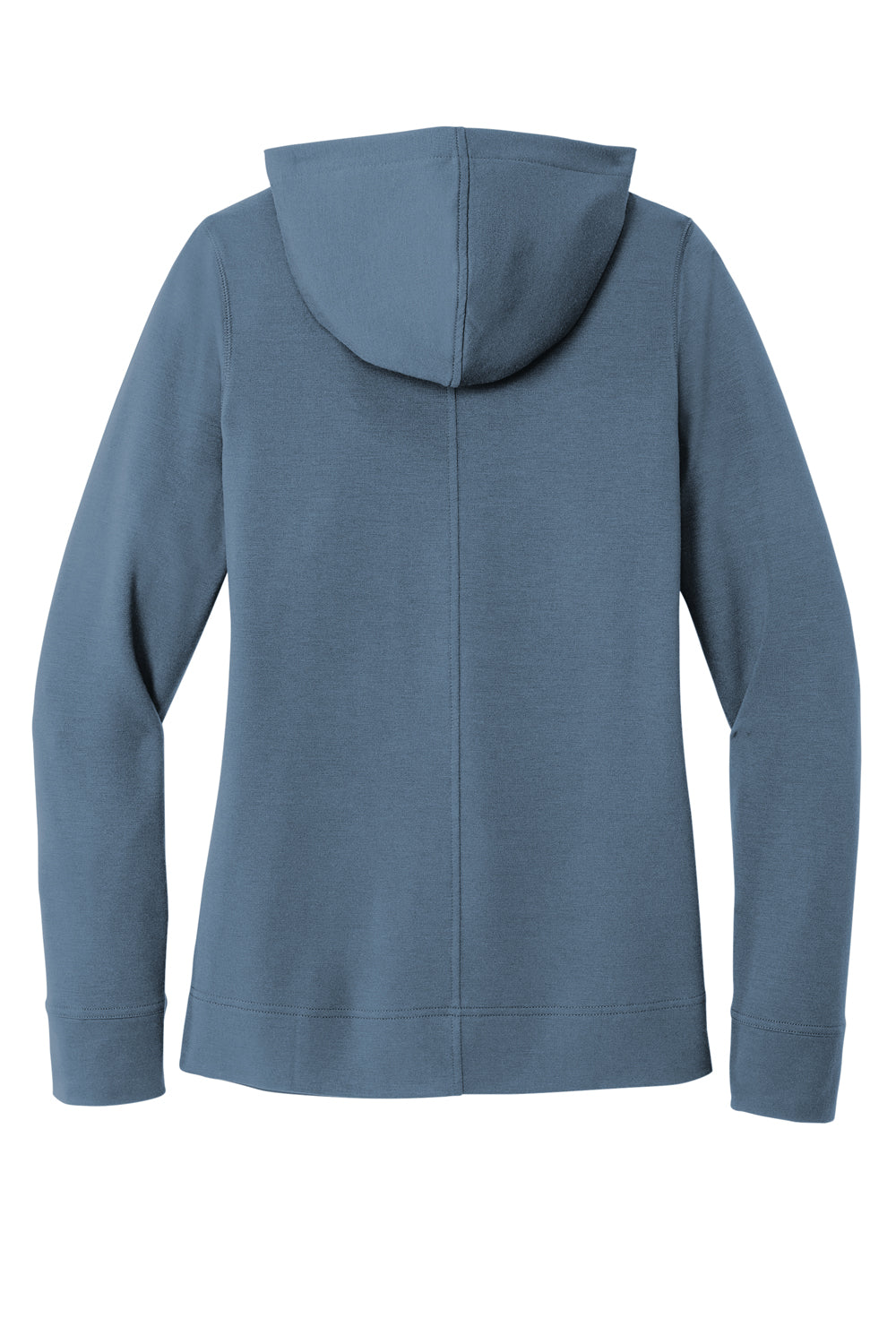 Port Authority LK826 Womens Microterry Hooded Sweatshirt Hoodie Dusk Blue Flat Back
