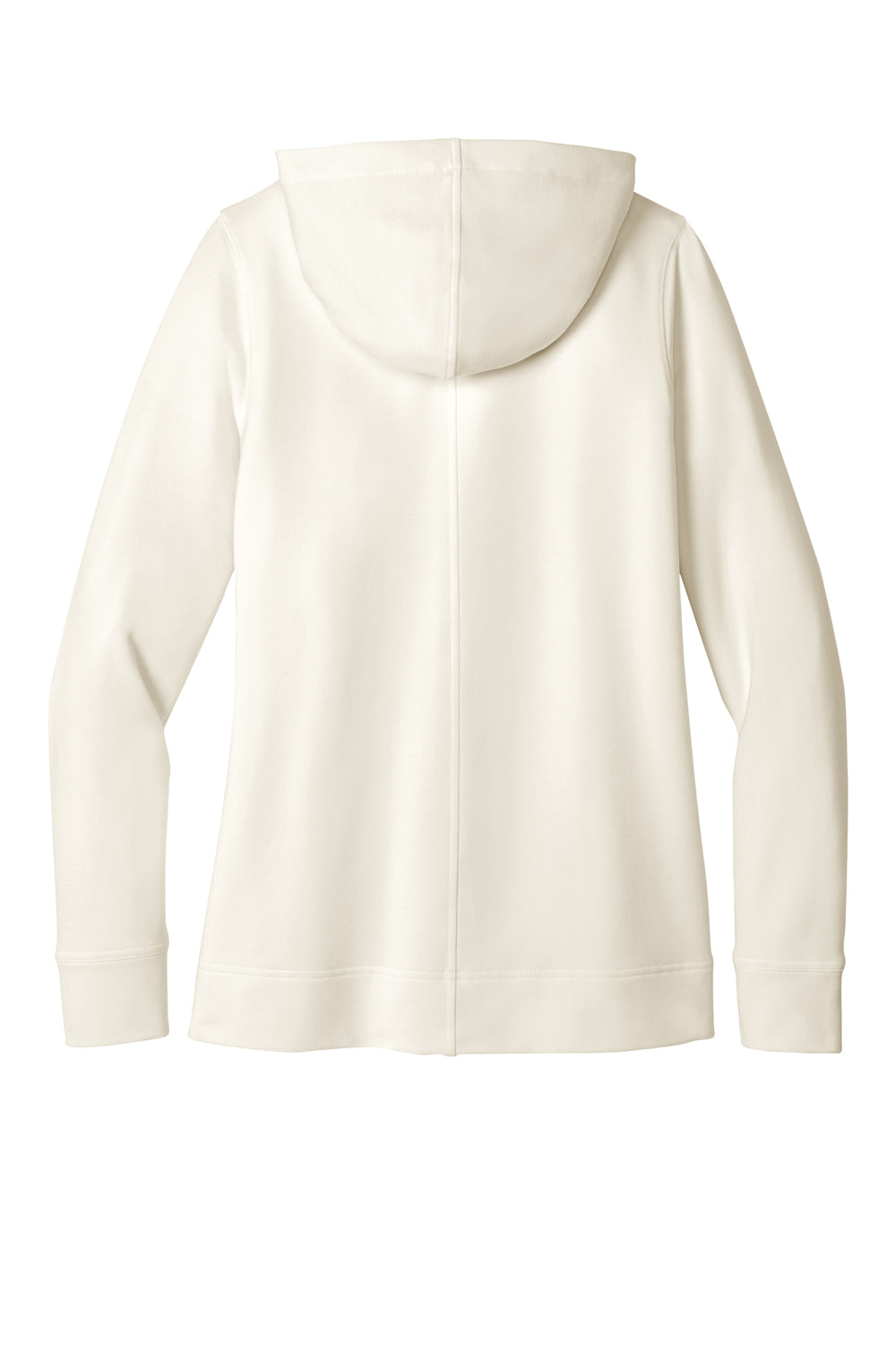 Port Authority LK826 Womens Microterry Hooded Sweatshirt Hoodie Ivory Chiffon White Flat Back