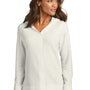 Port Authority Womens Microterry Snag Resistant Hooded Sweatshirt Hoodie - Ivory Chiffon White
