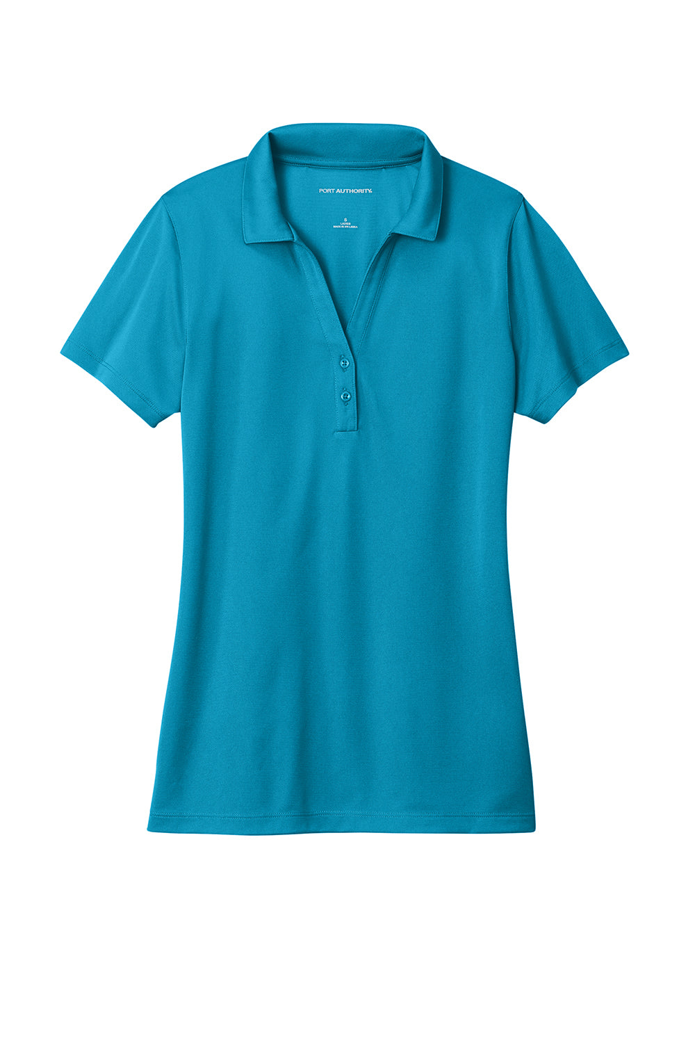 Port Authority LK863 Womens C-Free Performance Moisture Wicking Short Sleeve Polo Shirt Parcel Blue Flat Front